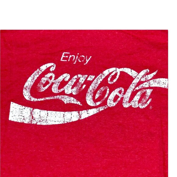 Vtg Coca Cola Xxl Graphic Tee Distressed Red Soft Retro Collectible T Shirt READ - Picture 2 of 6